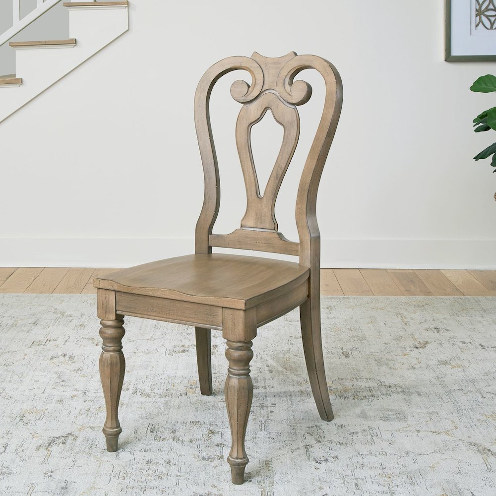 Magnolia Manor Splat Back Side Chair (RTA) - Set of 2 in Weathered Bisque
