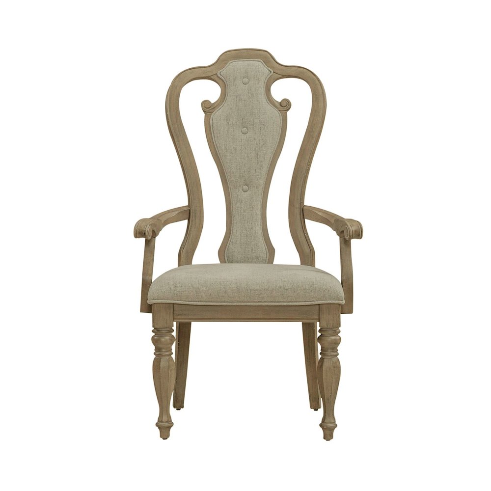 Magnolia Manor Splat Back Arm Chair (RTA) - Set of 2 in Weathered Bisque