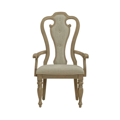 Magnolia Manor Splat Back Arm Chair (RTA) - Set of 2 in Weathered Bisque