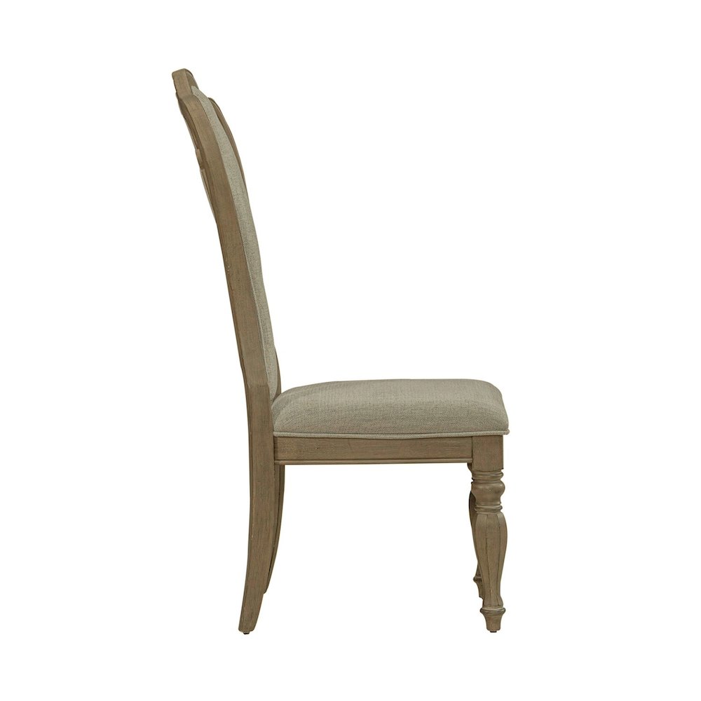 Magnolia Manor 5 Piece Pedestal Table Set - Weathered Bisque in Weathered Bisque