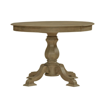 Magnolia Manor 5 Piece Pedestal Table Set - Weathered Bisque in Weathered Bisque