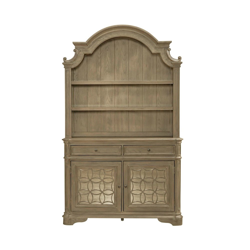 Magnolia Manor Hutch & Buffet in Weathered Bisque