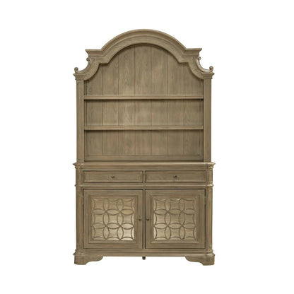 Magnolia Manor Hutch & Buffet in Weathered Bisque
