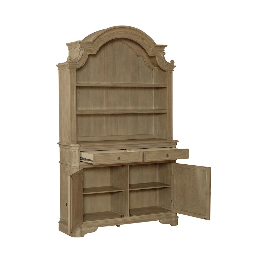 Magnolia Manor Hutch & Buffet in Weathered Bisque