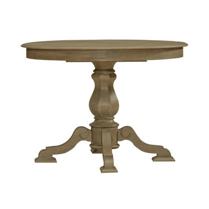 Magnolia Manor Pedestal Table Set in Weathered Bisque