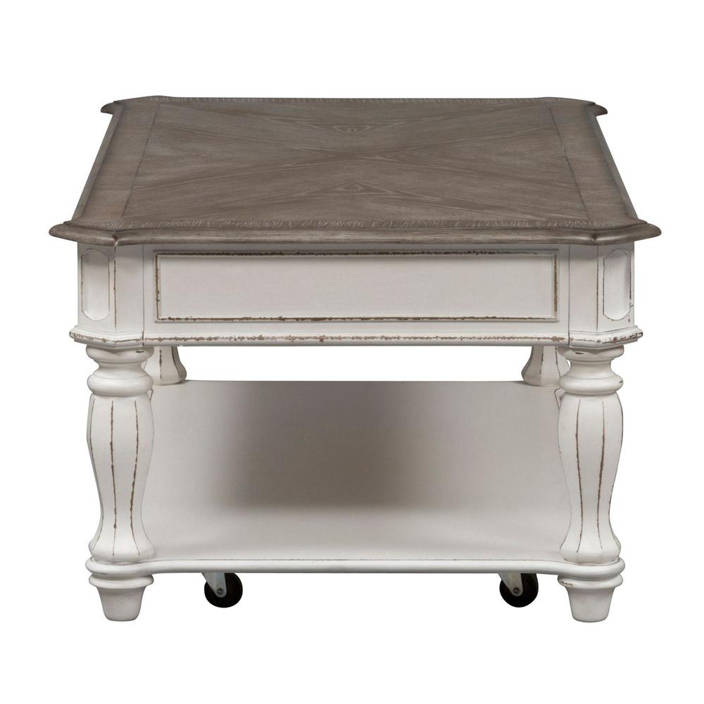 Magnolia Manor Rectangular Cocktail Table in Antique White
