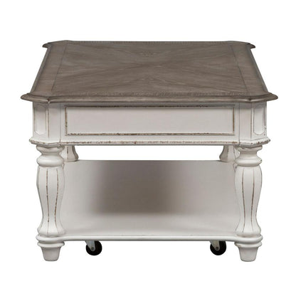 Magnolia Manor Rectangular Cocktail Table in Antique White