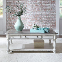 Magnolia Manor Rectangular Cocktail Table in Antique White