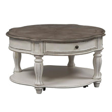 Magnolia Manor Round Cocktail Table in Antique White