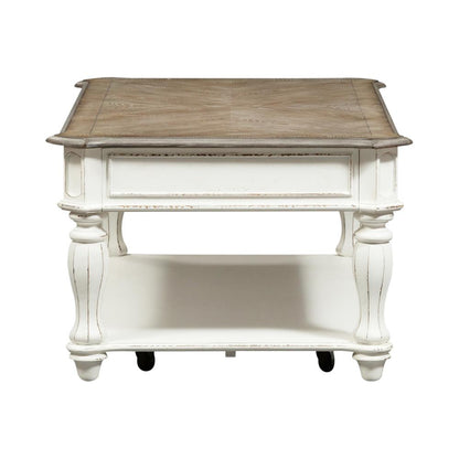 Magnolia Manor Lift Top Cocktail Table in Antique White