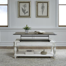 Magnolia Manor Lift Top Cocktail Table in Antique White