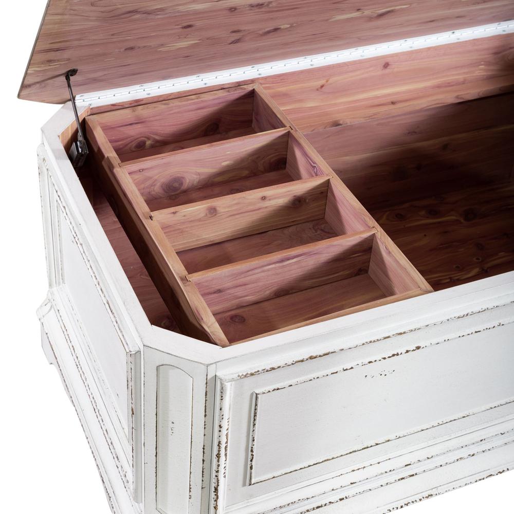 Magnolia Manor Storage Trunk in Antique White