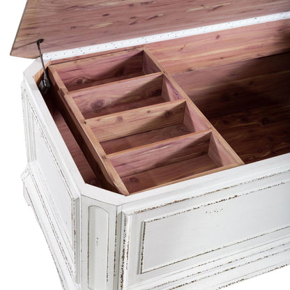 Magnolia Manor Storage Trunk in Antique White