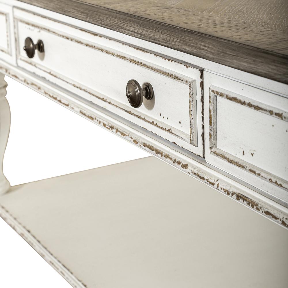 Magnolia Manor Oversized Square Cocktail Table in Antique White