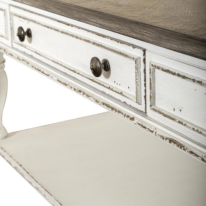 Magnolia Manor Oversized Square Cocktail Table in Antique White