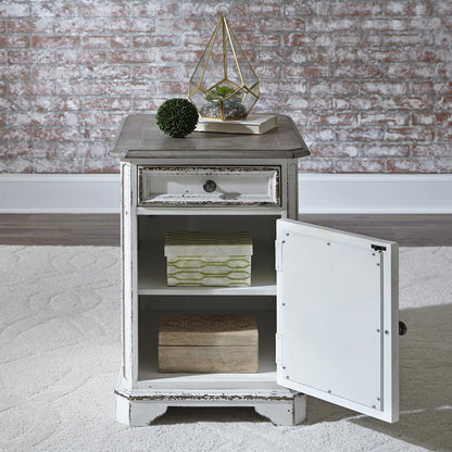 Magnolia Manor Chair Side Table in Antique White