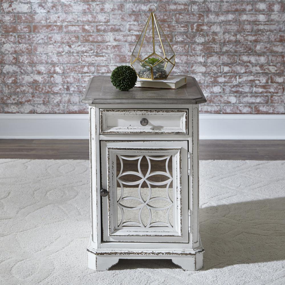 Magnolia Manor Chair Side Table in Antique White
