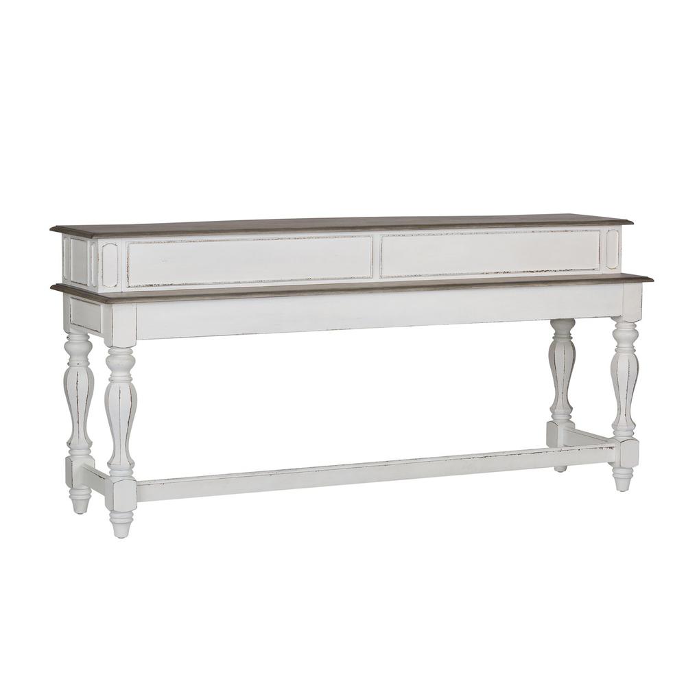 Magnolia Manor Console Bar Table in Antique White