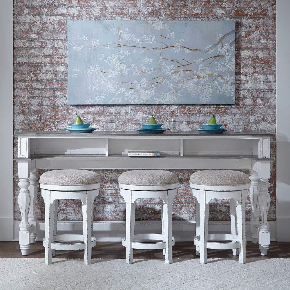 Magnolia Manor Console Bar Table in Antique White