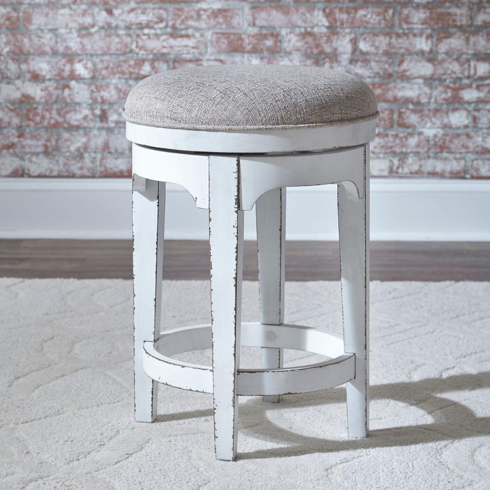 Magnolia Manor Console Swivel Stool in Antique White