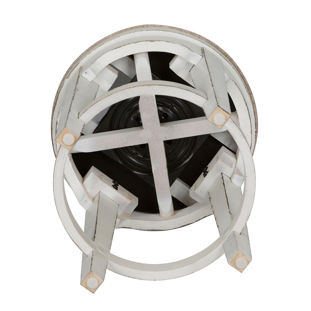 Magnolia Manor Console Swivel Stool in Antique White