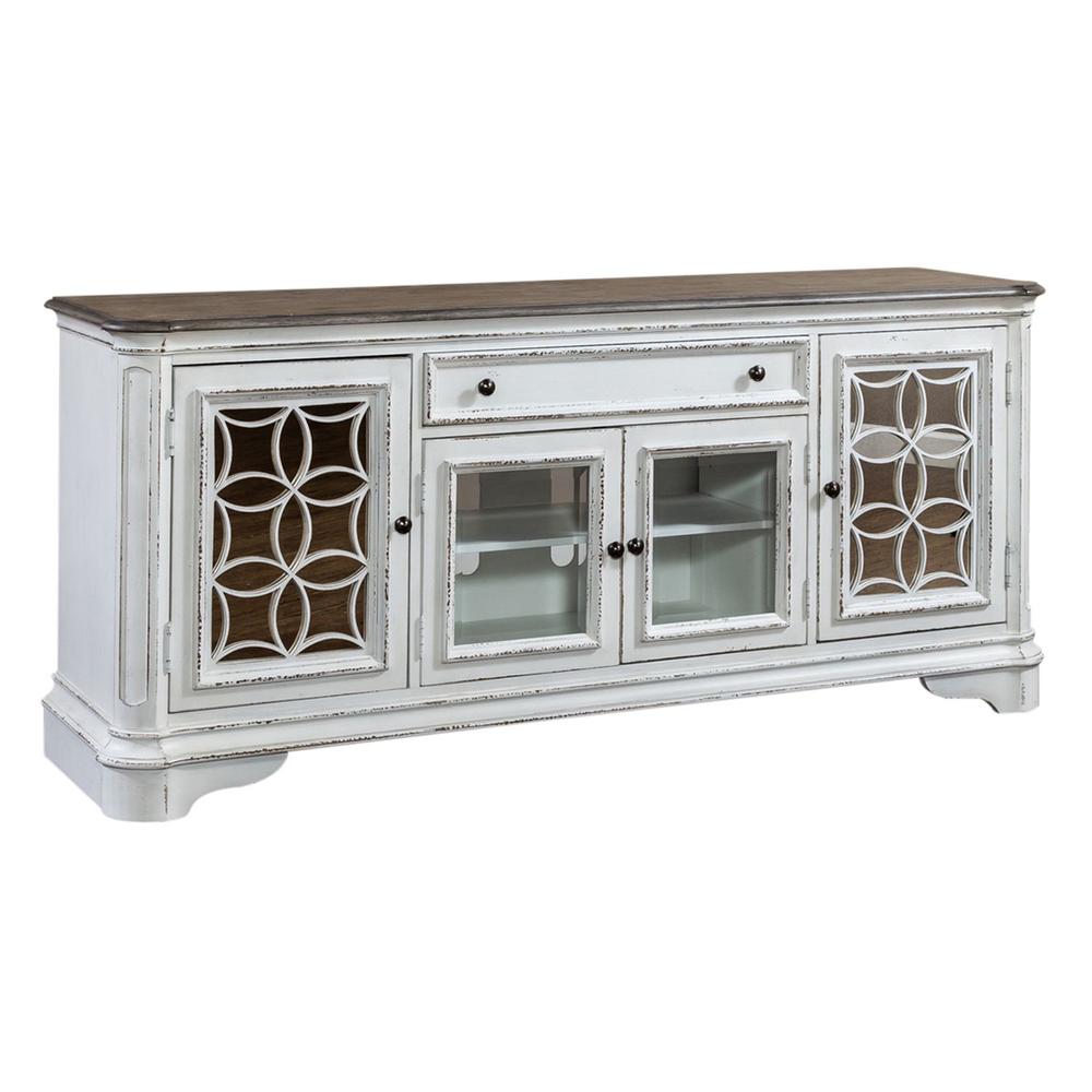 Magnolia Manor Entertainment TV Stand in Antique White