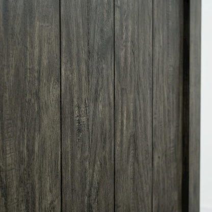 Rustic Rock Beaten Brown Headboard with Saw Cut Details Solid Wood Construction