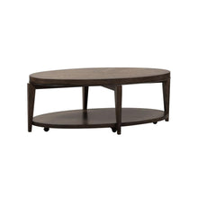 Penton Oval Cocktail Table in Espresso Stone