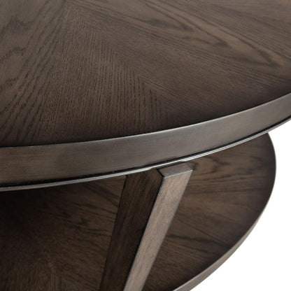 Penton Oval Cocktail Table in Espresso Stone