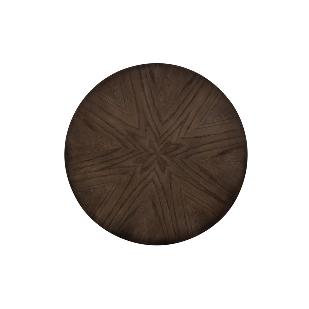Penton Round End Table in Espresso Stone
