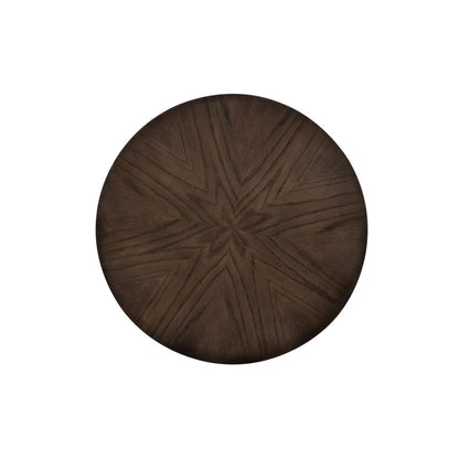 Penton Round End Table in Espresso Stone