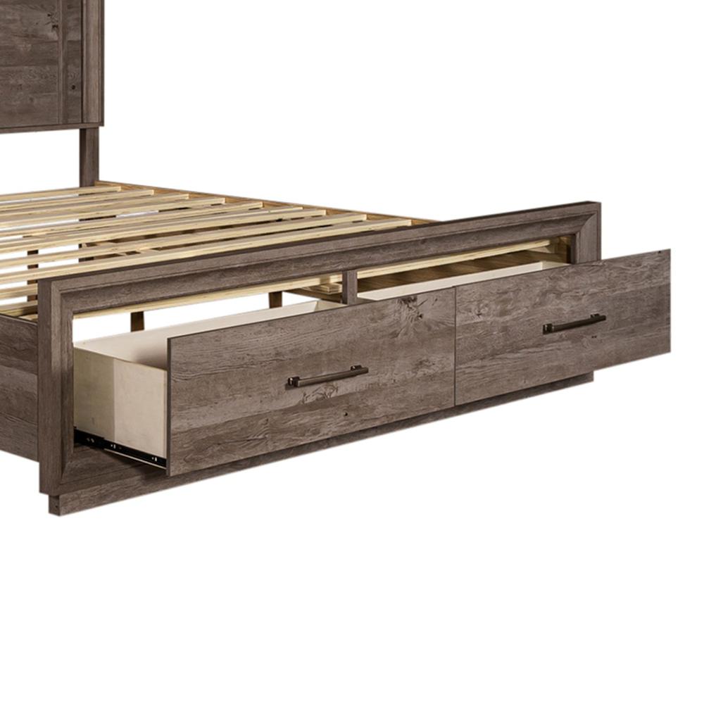 Horizons King Storage Bed in Graystone