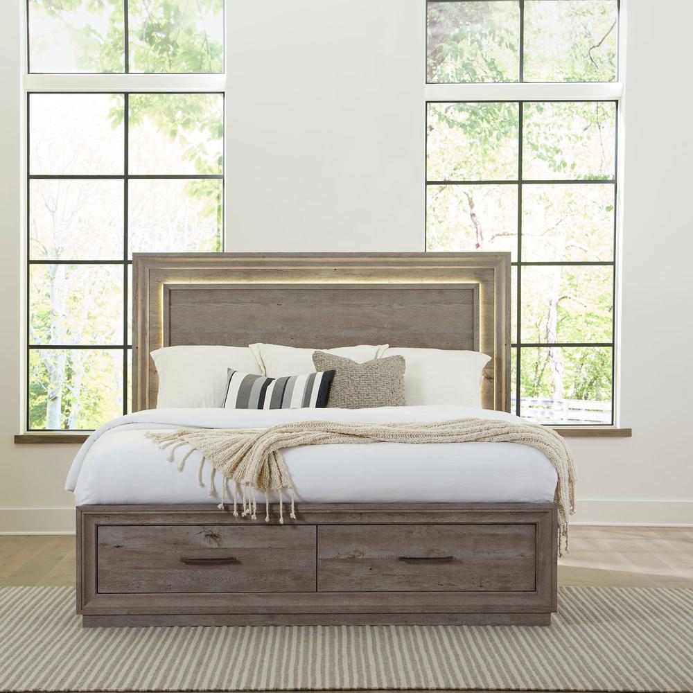 Horizons Queen Storage Bed in Graystone