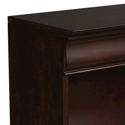 Stepped Bookcase Wall Home Office 4 PcSet Adjustable Shelves - Cognac Wood Frame