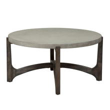 Cascade Round Cocktail Table in Wirebrush Rustic Brown