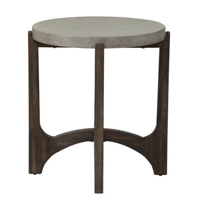 Cascade End Table in Wirebrush Rustic Brown
