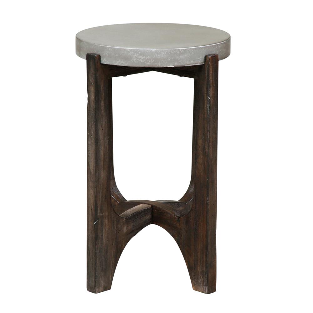 Cascade Chair Side Table in Wirebrush Rustic Brown