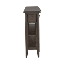 Paradise Valley Hall Console Table Traditional - Saddle Brown Oak Wood