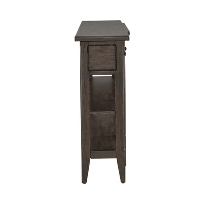 Paradise Valley Hall Console Table Traditional - Saddle Brown Oak Wood
