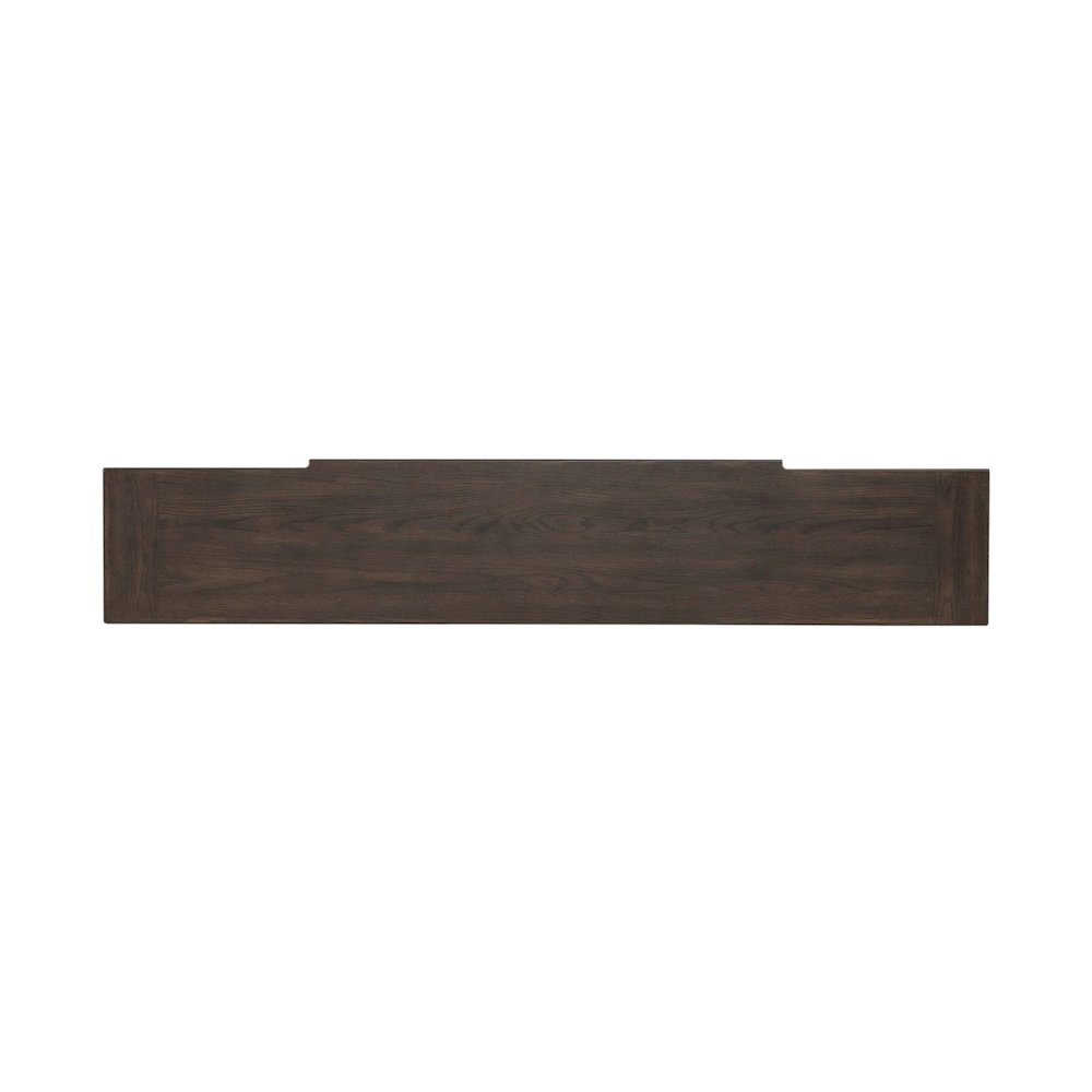 Paradise Valley Hall Console Table Traditional - Saddle Brown Oak Wood