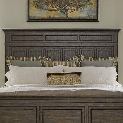 Paradise Valley Queen Panel Bed Headboard - Saddle Brown