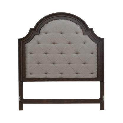 Paradise Valley Queen Upholstered Arched Panel Bed Headboard - Saddle Brown