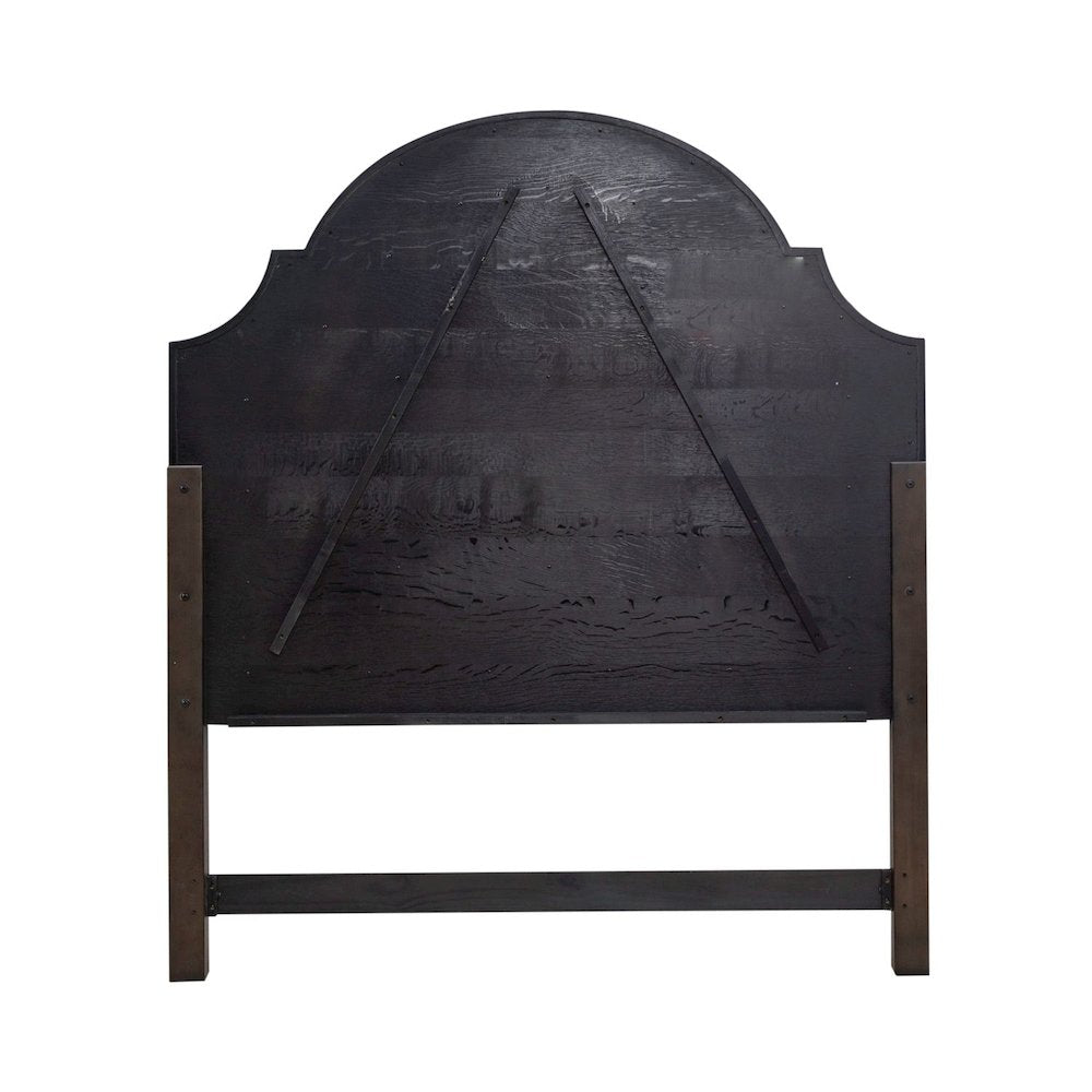 Paradise Valley Queen Upholstered Arched Panel Bed Headboard - Saddle Brown
