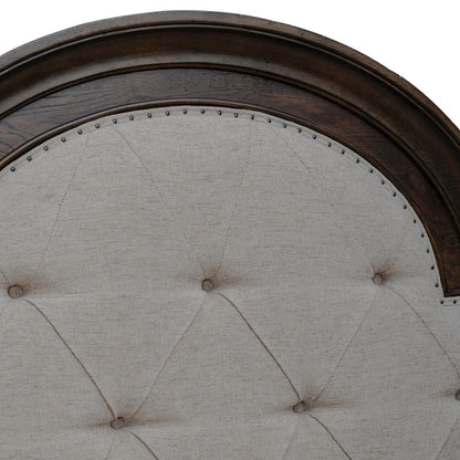 Paradise Valley Queen Upholstered Arched Panel Bed Headboard - Saddle Brown
