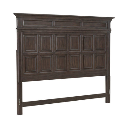 Paradise Valley King Panel Bed Headboard - Saddle Brown