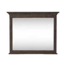 Paradise Valley Rectangular Landscape Mirror - Saddle Brown Oak Wood Frame