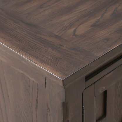Paradise Valley 2 Door Bedside Chest - Saddle Brown