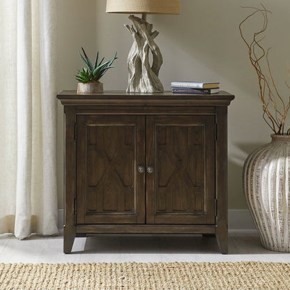 Paradise Valley 2 Door Bedside Chest - Saddle Brown