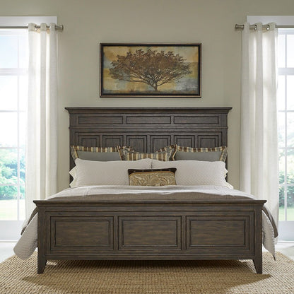 Paradise Valley California King Panel Bed - Saddle Brown