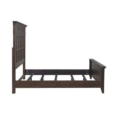 Paradise Valley California King Panel Bed - Saddle Brown